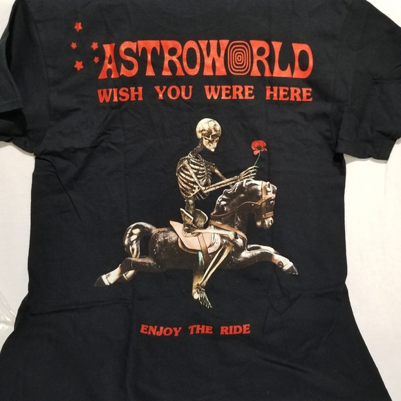 Travis Scott Other - Sz Large - Travis Scott Astroworld Season Pass T-shirt - Black - w/ lanyard NEW